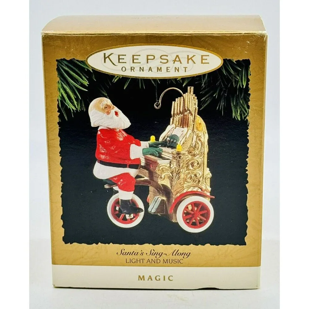 Hallmark Keepsake Santa Sing Along Light Music Ornament 1994 Vintage‎ Magic